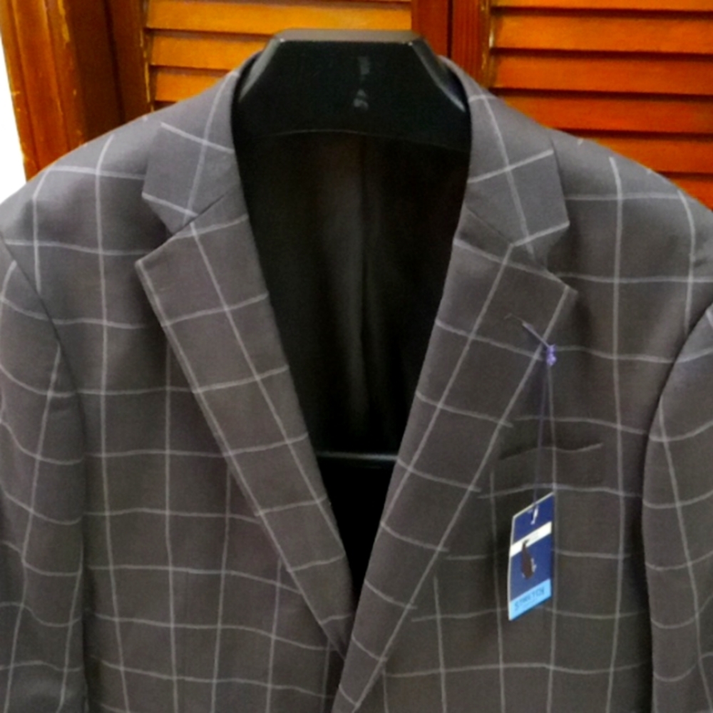 44 long Stafford Blazer brown and tan classic fit.